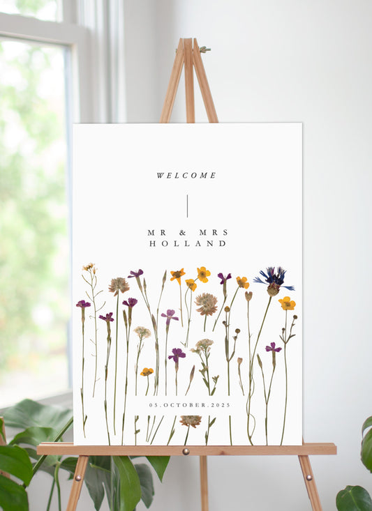 Flora Wedding Sign by Shab M.