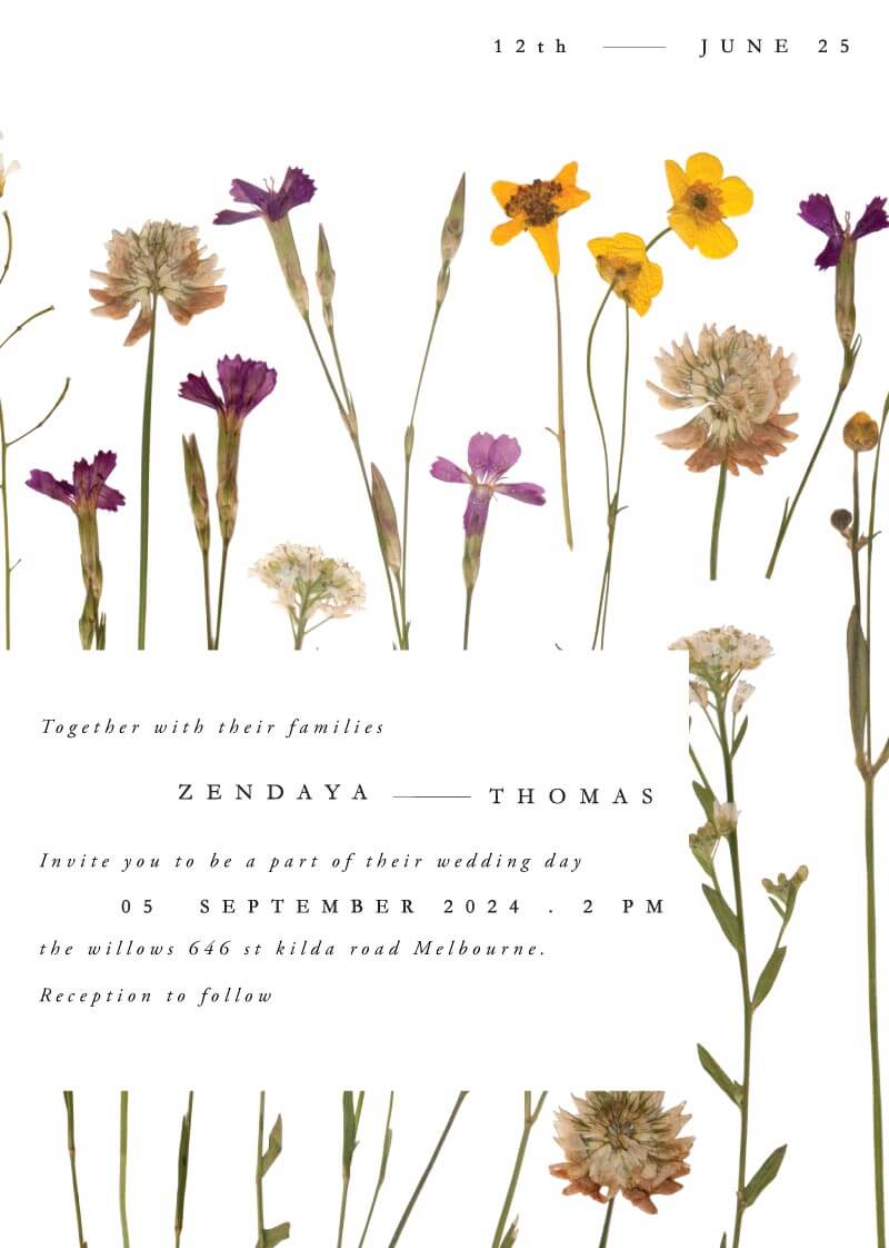 Flora Wedding Invitations by Shab M.