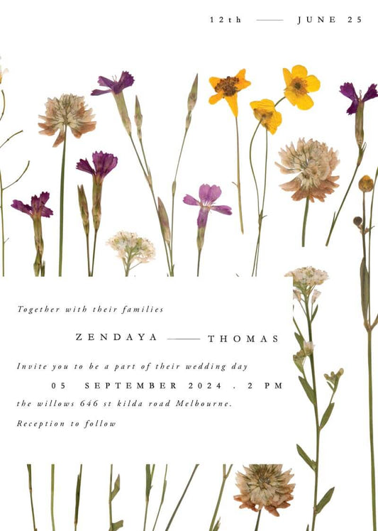 Flora Wedding Invitations by Shab M.