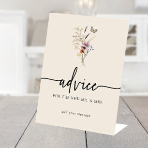 Floral Advice Wedding Sign