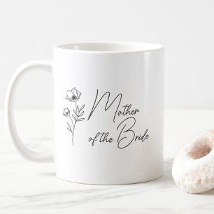 Floral Personalized Mother of the Bride Groom Coffee Mug