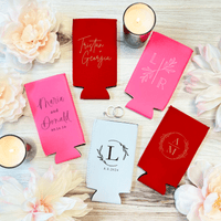 Floral Design Slim Can Coolers