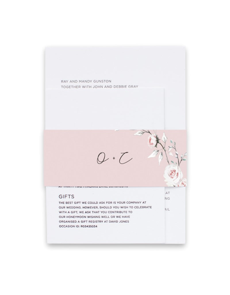 Florescence Invitation Belly Band by Shab M.