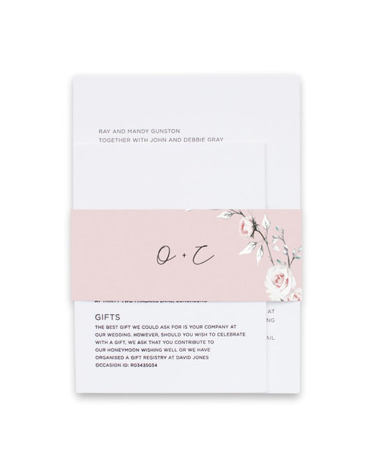 Florescence Invitation Belly Band by Shab M.