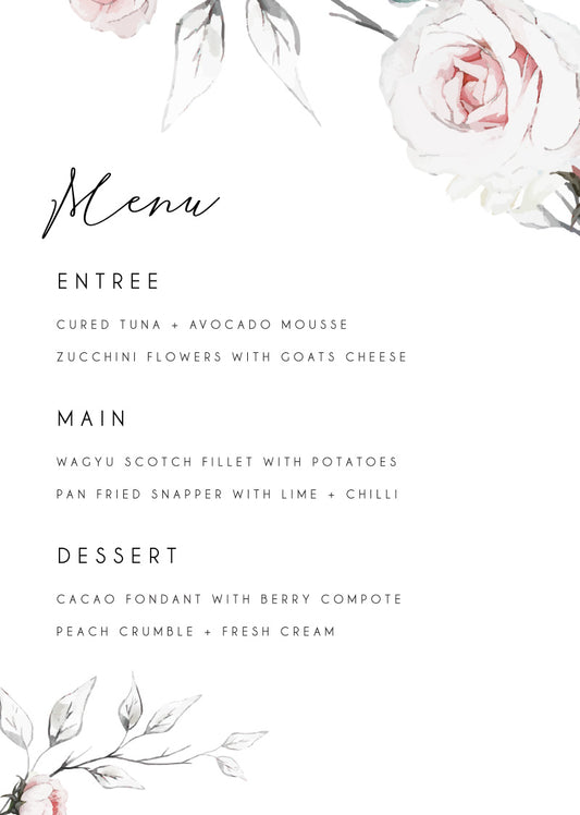 FlorescenceMenu Cards by Shab M.