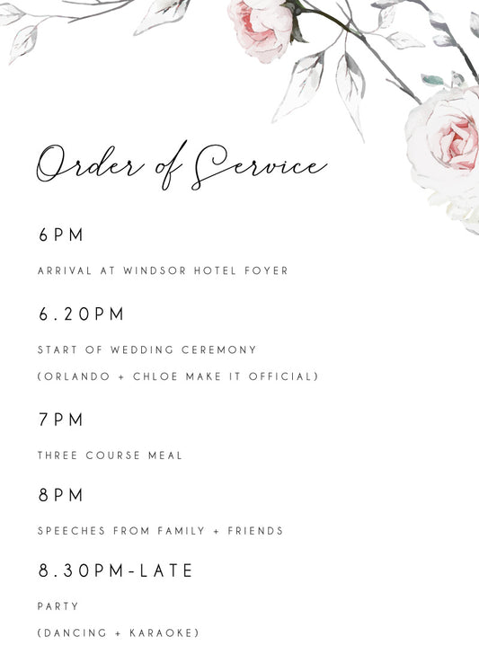 Florescence Wedding Program by Shab M.