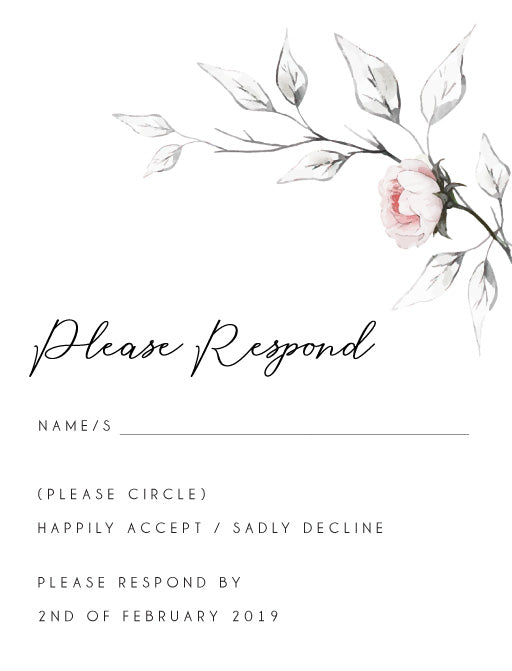 Florescence RSVP Cards by Shab M.