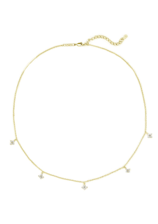 Floret Charm Necklace Sterling Silver