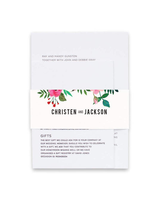 Flos Paradisi Invitation Belly Band by Phabo R.