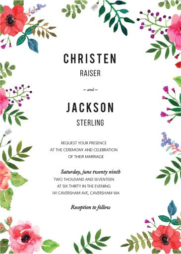 Flos Paradisi Wedding Invitations by Phabo R.