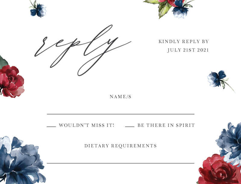 Flower Code RSVP Cards by Yunita Y.