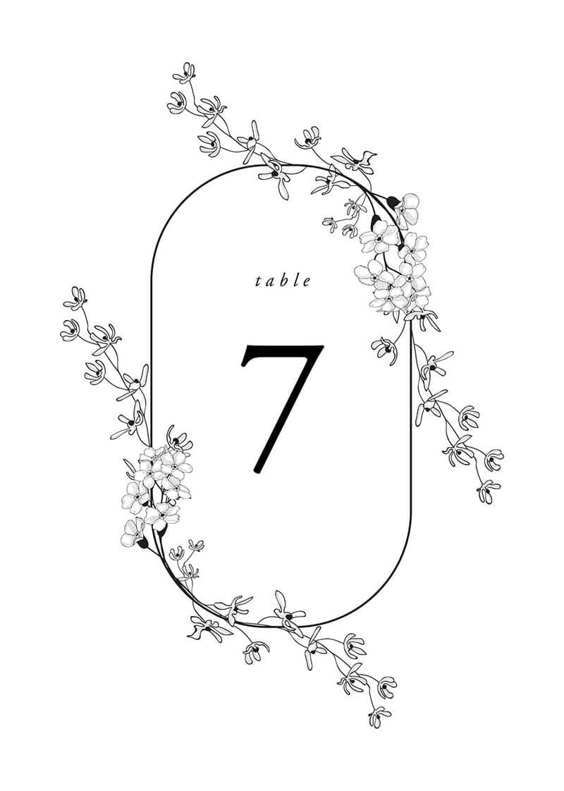 FloweretTable Number by Shab M.