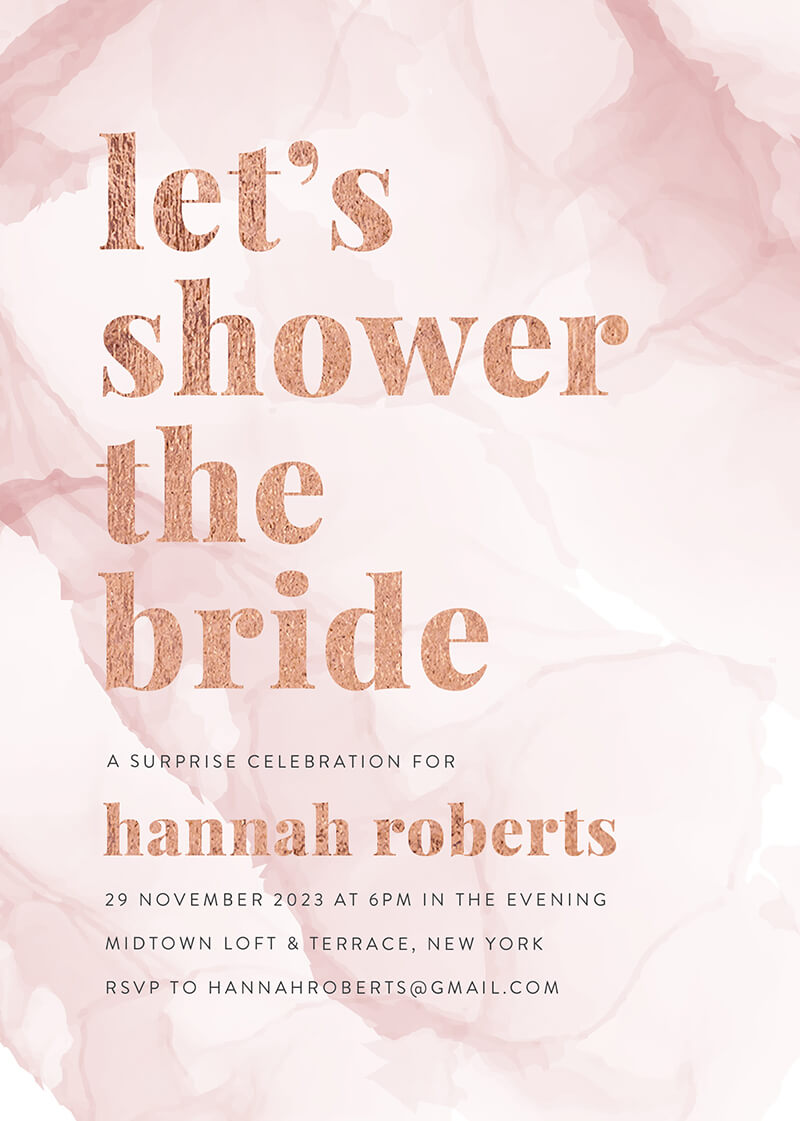 Fluid ArtBridal Shower Invitation by Yunita Y.