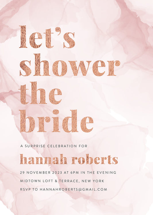 Fluid ArtBridal Shower Invitation by Yunita Y.