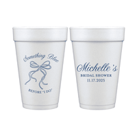 Something Blue Before I Do Bridal Shower Foam Cups