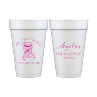 She's Tying The Knot Bridal Shower Foam Cups
