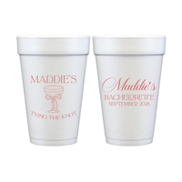 Tying The Knot Bachelorette Foam Cups