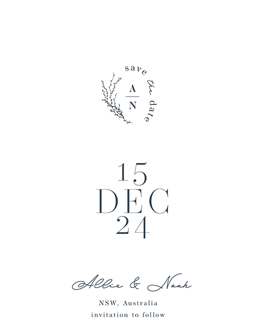 Folklore Save The Date Cards by Putri N.