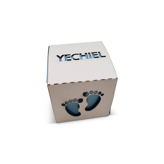 Favor Box With Personalized Footprint Wrap 2x2