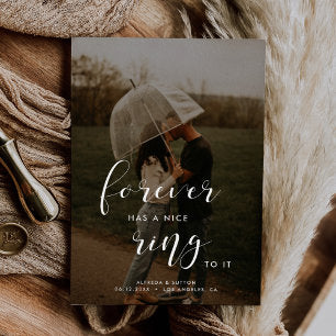 Forever has a nice ring to it Simple and elegant Announcement