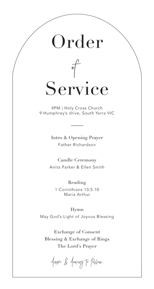 Framed Wedding Program by Breanna F.