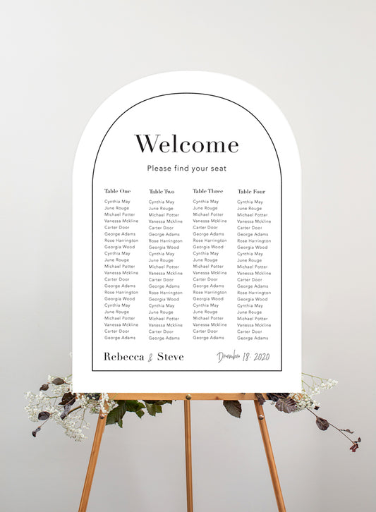 Framed Seating Chart by Breanna F.