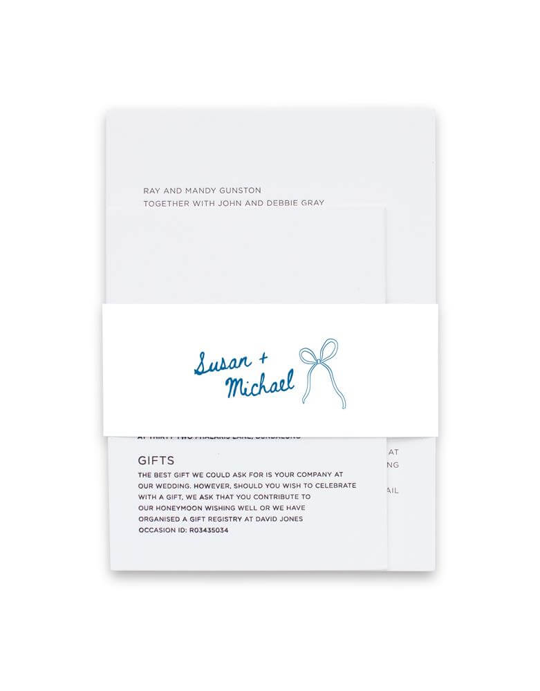 Francesca Invitation Belly Band by Jamie L.