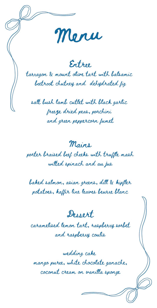 FrancescaMenu Cards by Jamie L.