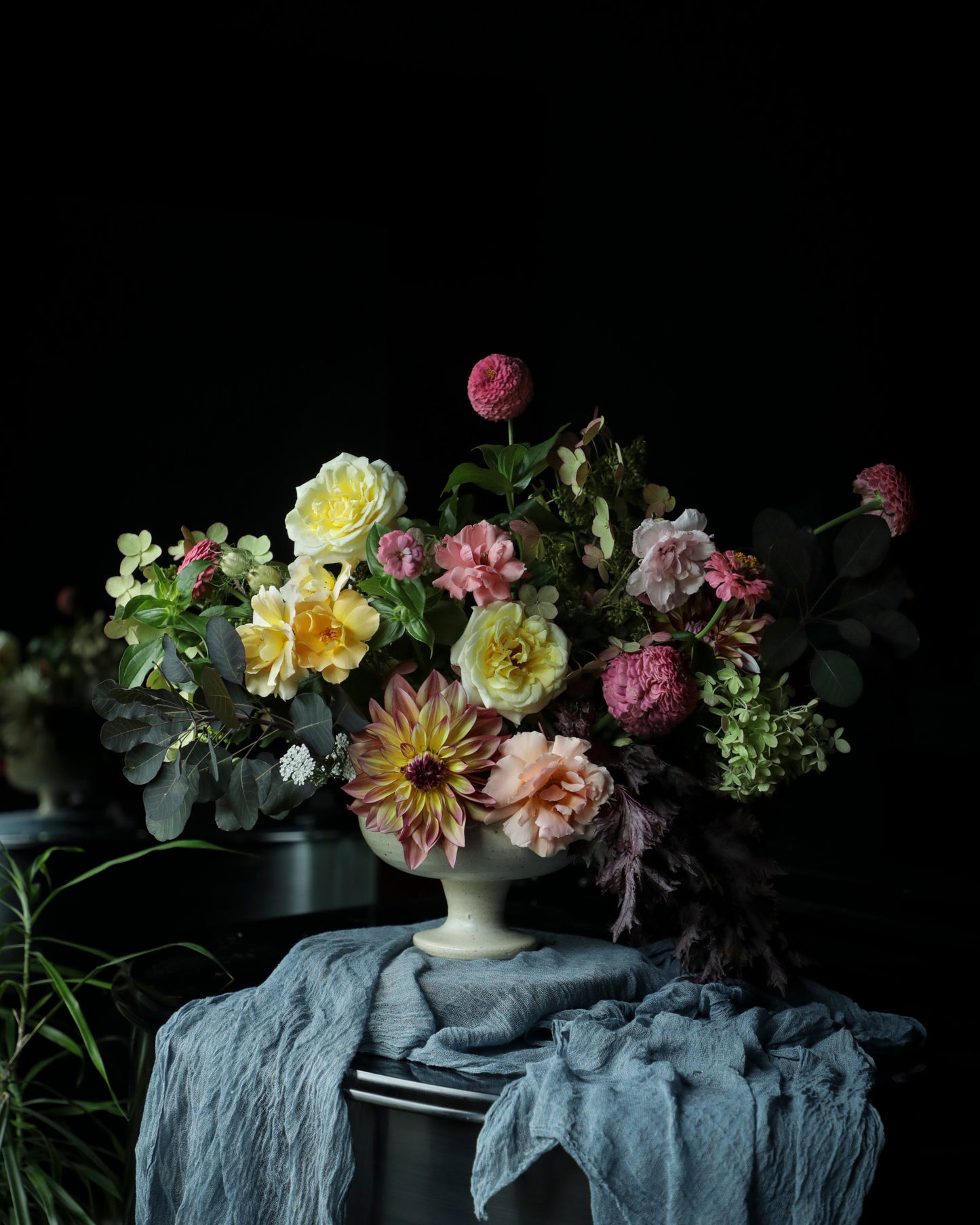 French Blue Table Runner {Medium Weave }
