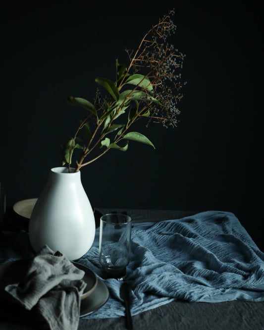 French Blue Table Runner {Tight Weave}