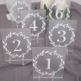Clear Acrylic Wedding Table Sign - Welcome to Our Wedding