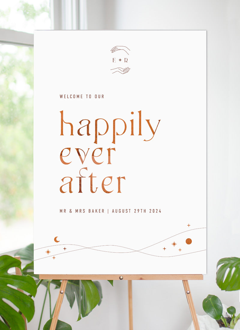 Galaxies Wedding Sign by Putri N.