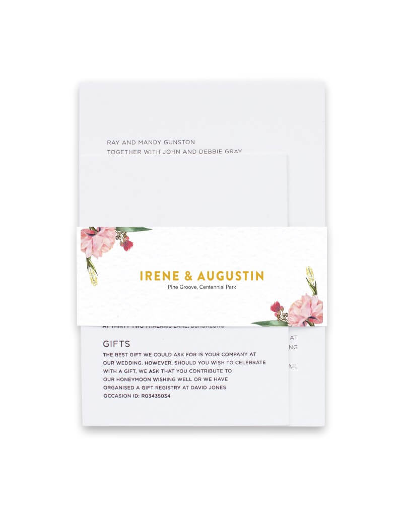 Garden Party Invitation Belly Band by Verena Ivy J.