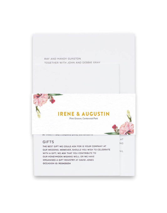 Garden Party Invitation Belly Band by Verena Ivy J.