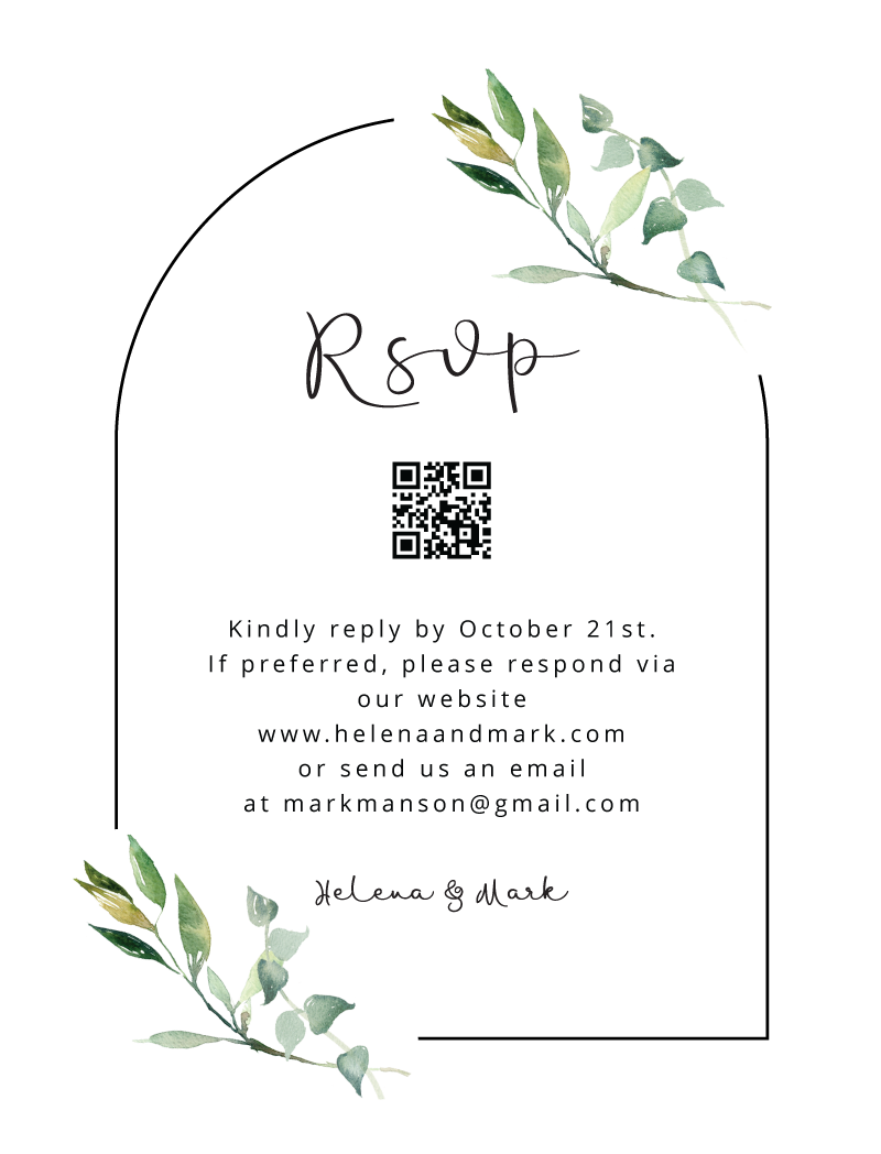 Garden Window RSVP Cards by Amber B.