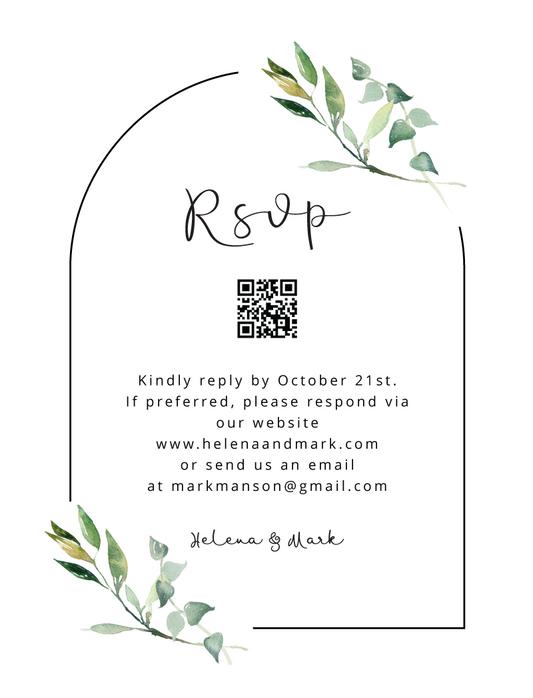 Garden Window RSVP Cards by Amber B.