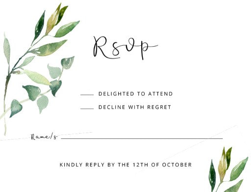 Garden Window RSVP Cards by Amber B.