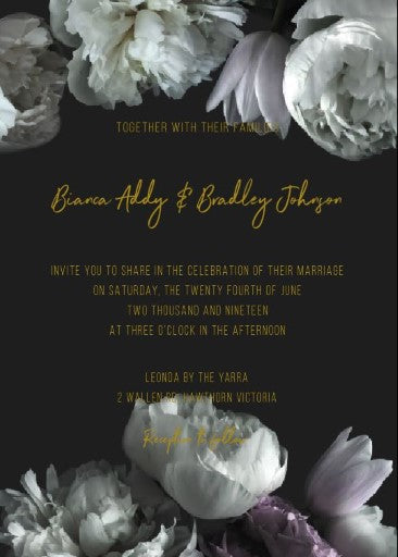 Gardenia Wedding Invitations by Jamie L.