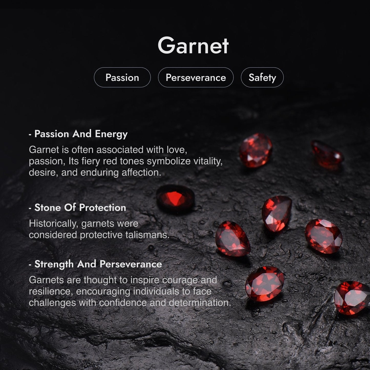 1ct Kite Cut Natural Garnet Diamond Necklace Crescent Moon Necklace