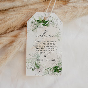 GIANNA Boho Etherial Greenery Wedding Welcome Bag Gift Tags