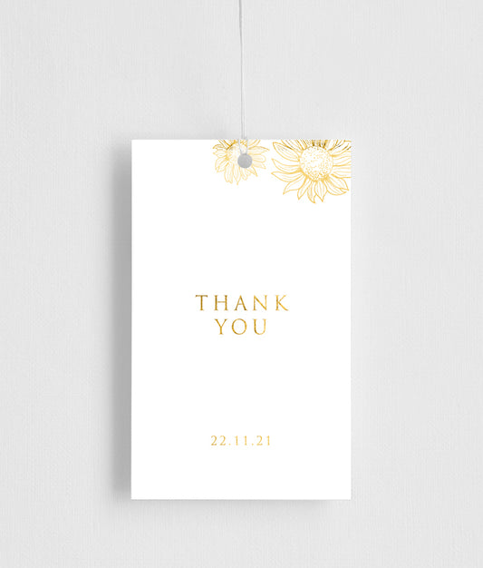 Golden Sunflower Favor Tag by Alexander K.