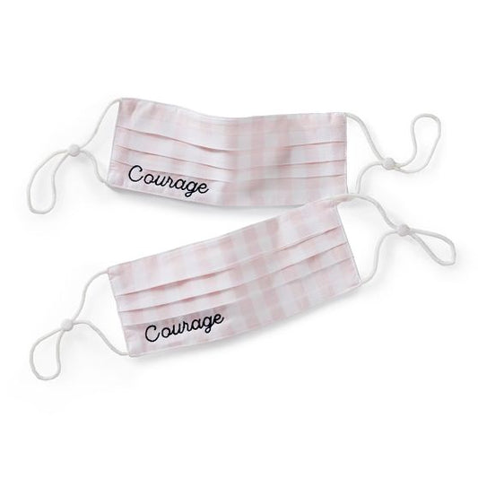 Gingham Cotton Linen Face Masks, Set Of 2