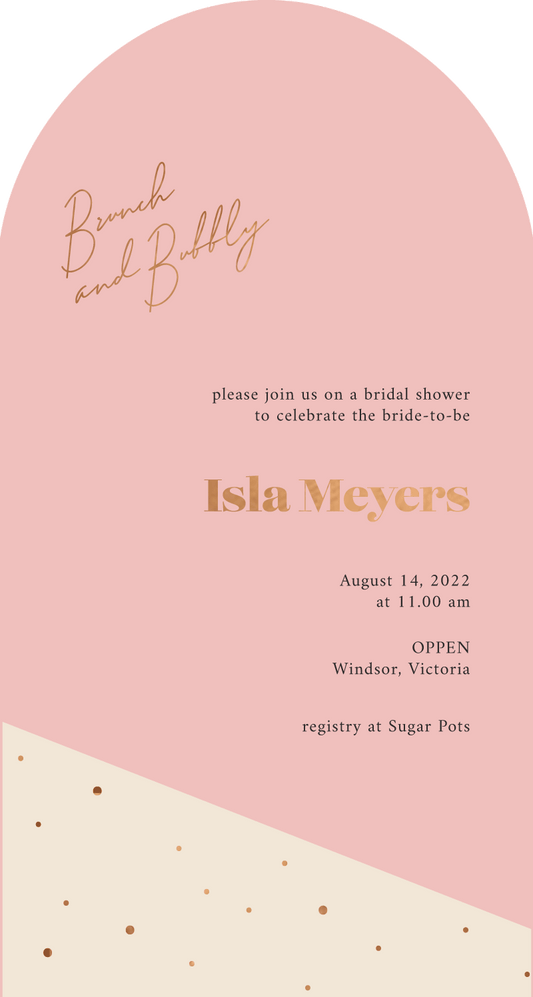 HepburnBridal Shower Invitation by Gitasya A.