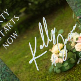 Clear Acrylic Wedding Table Sign - Welcome to Our Wedding