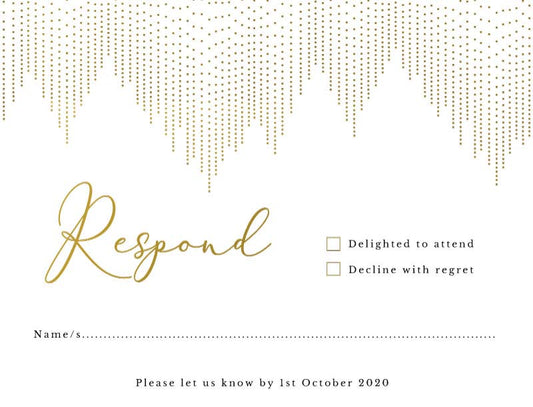 Gold Dust RSVP Cards by Amber B.
