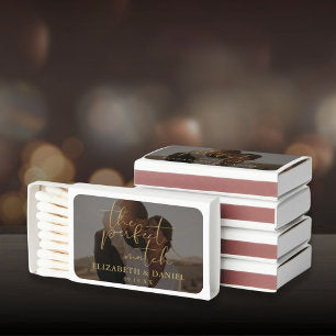 Gold Perfect Match Photo Wedding Favor