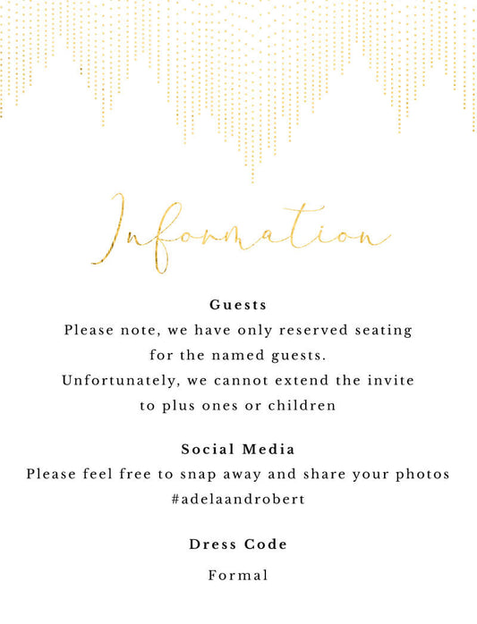 Gold Dust Information Card by Amber B.
