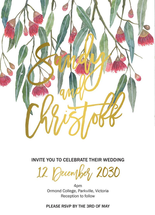 Golden Native Wedding Invitations by James B.