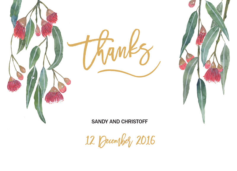 Golden Native Thank You Card by James B.