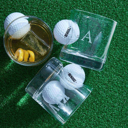 Golf Ball Rocks Glass